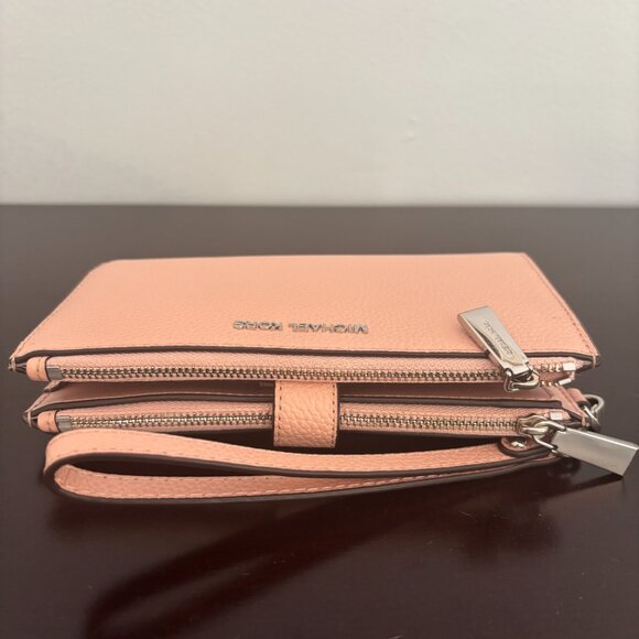 Michael Kors Adele Blush Pink Leather Smartphone Wristlet Wallet - Picture 4 of 8